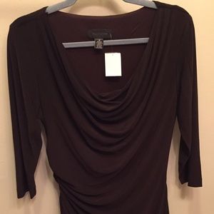 Side-gathered medium length dress